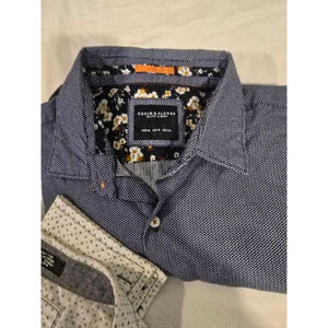 Denim Flower Mens Dress Shirt